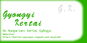 gyongyi kertai business card