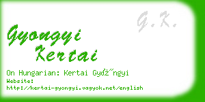 gyongyi kertai business card